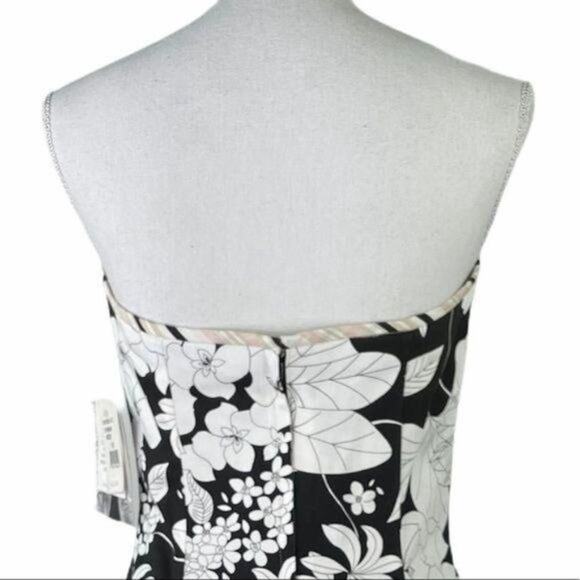 Vintage 1980s Jessica McClintock Floral Strapless Dress Fit & Flare 10 NWT - Picture 6 of 9